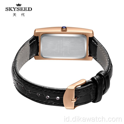 Jam tangan SKYSEED fashion retro wanita jam tangan persegi kecil